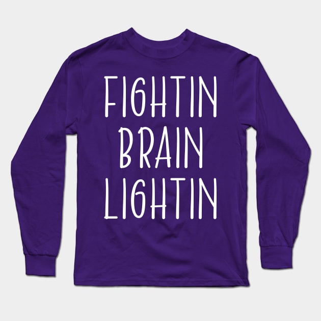 fightin brain lightin Long Sleeve T-Shirt by hananeshopping